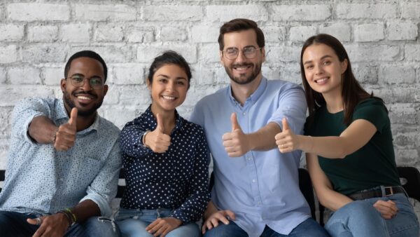 Diverse Team Of Candidates Successfully Passed Job Interview